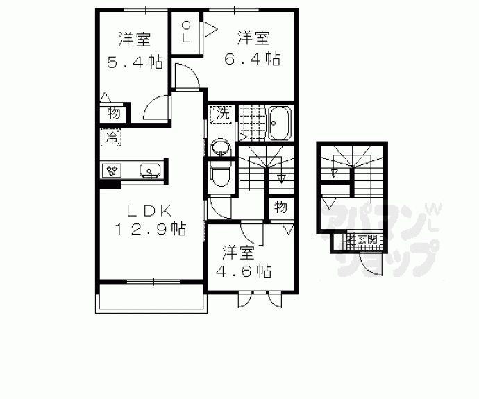 【アウリンコ　円面田】間取