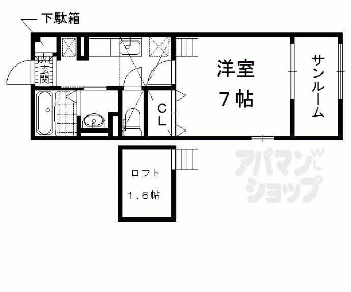 【タウニィ　天神】間取