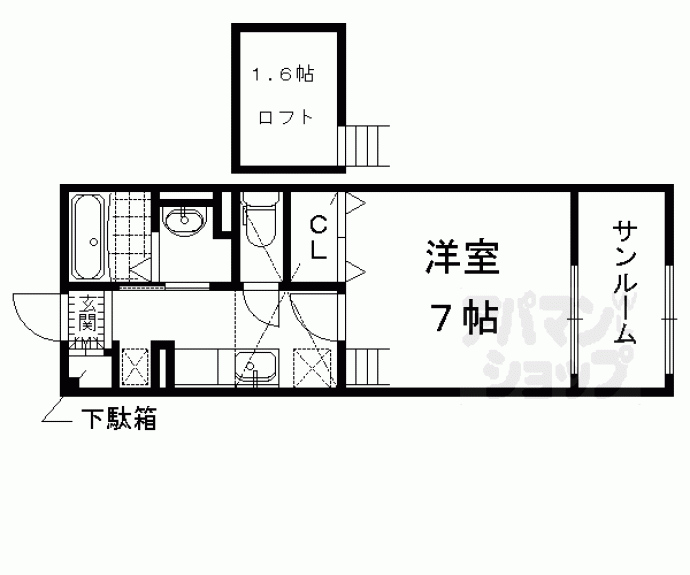 【タウニィ 天神】間取
