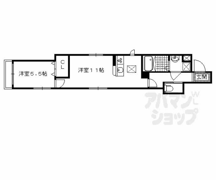 【スタジオ・ヒロⅡ】間取