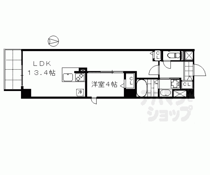 【シャルム祇園三条】間取