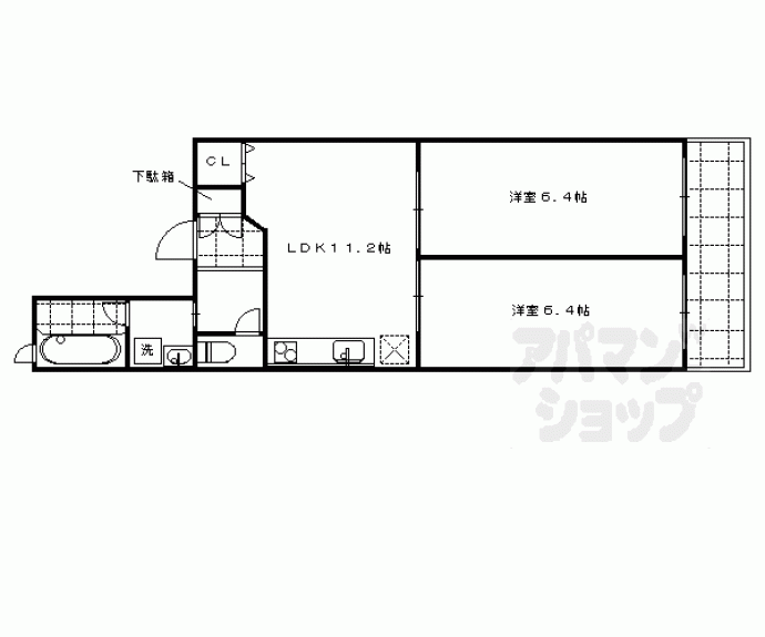 【キャトルセゾン祇園】間取