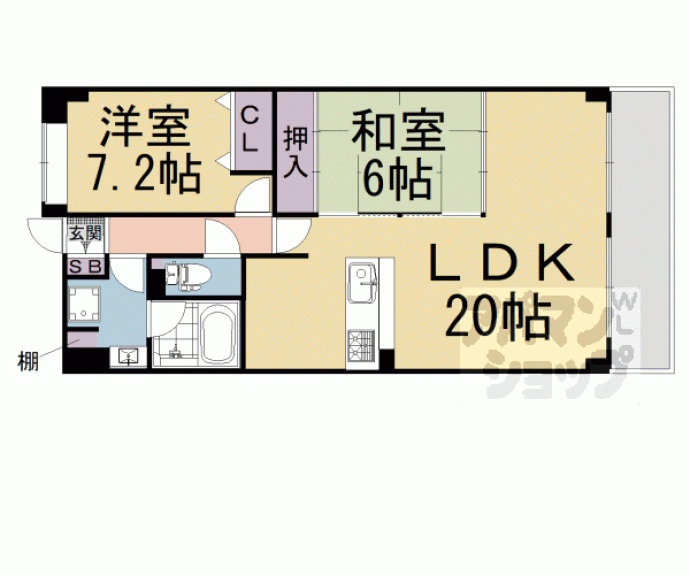 【ヴィオス京都山科マナーズ】間取