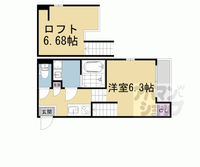 【ハーモニーテラス椥辻封シ川町Ⅱ】間取