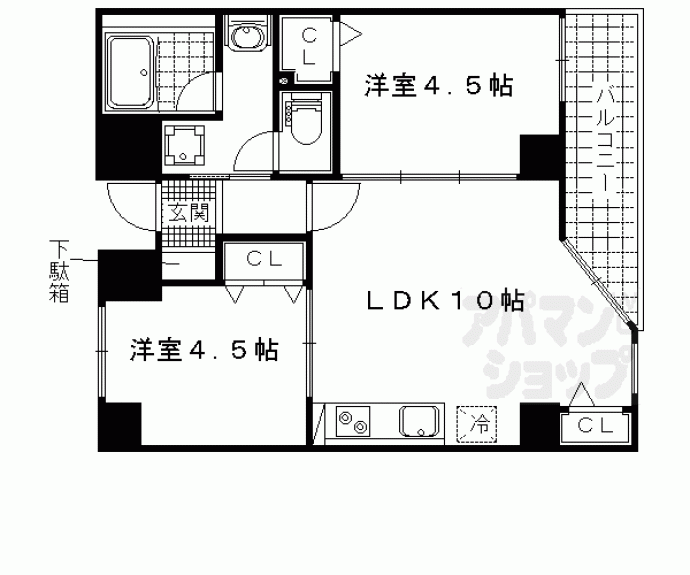 【ＬＡＴＴＩＣＥ　ＨＩＧＡＳＨＩＮＯ　ａｎｎｅｘ】間取