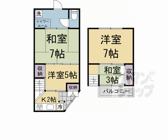 【東山区古西町貸家323-5】間取