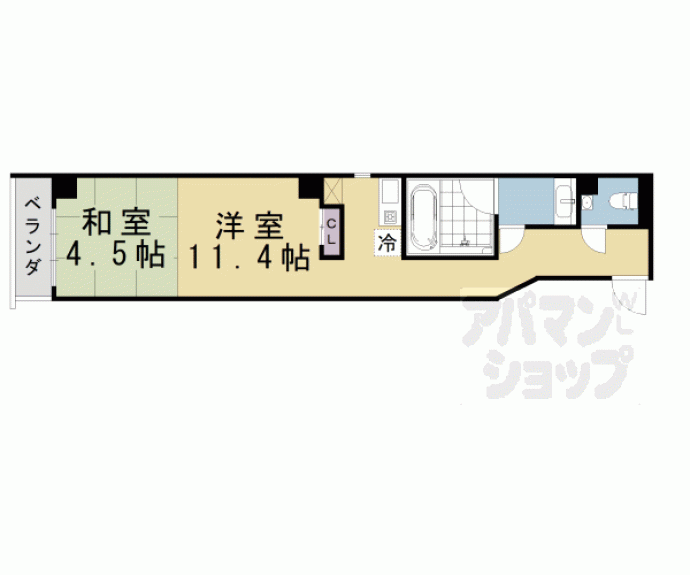 【バウハウス富小路三条】間取