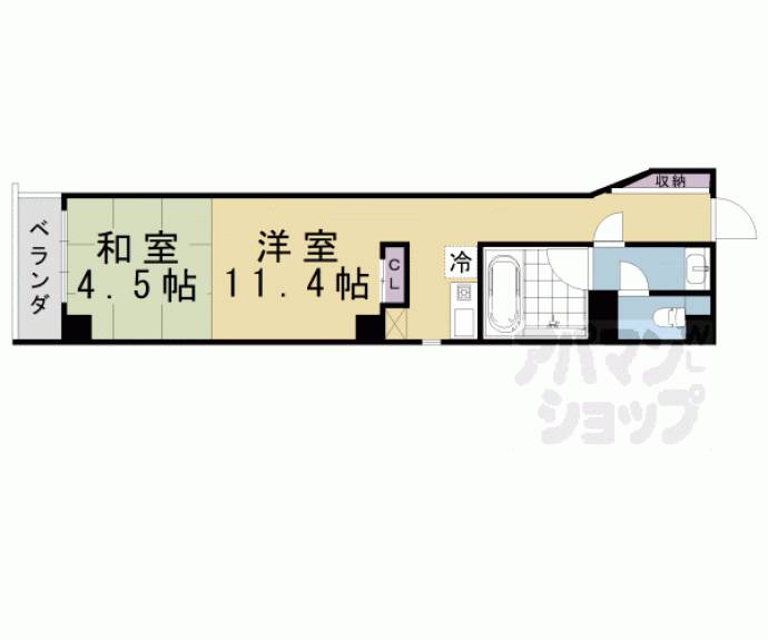【バウハウス富小路三条】間取