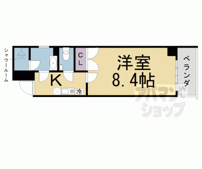 【バウハウス富小路三条】間取