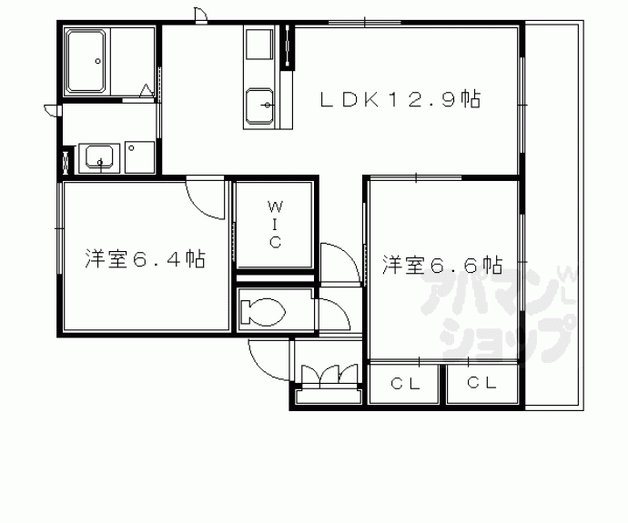 【エミネンスコート東野 B棟】間取