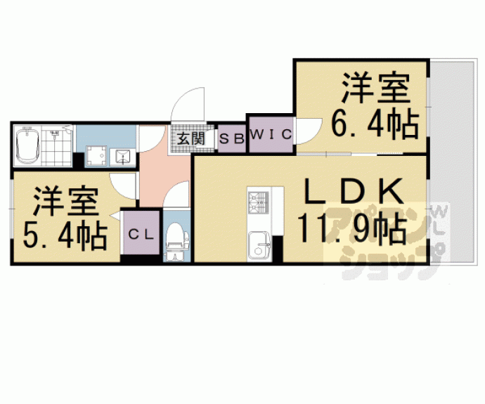 【シャーメゾン音羽セカンド】間取