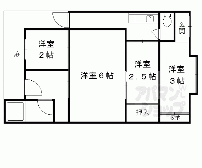 【西ノ京塚本町貸家】間取