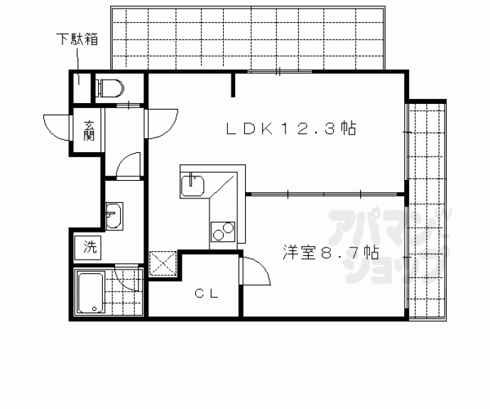 【ＡＲＴＩＳＴＡ円町ドゥーエ】間取
