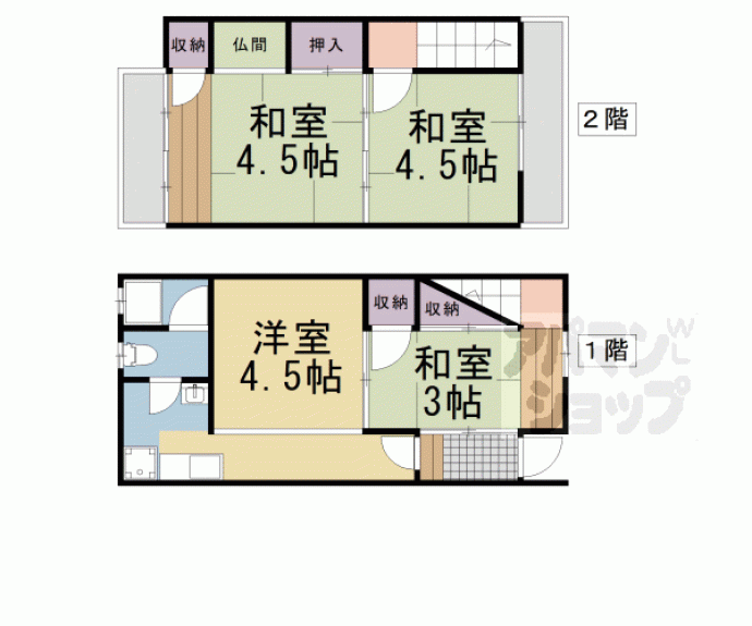【池ノ内町貸家】間取