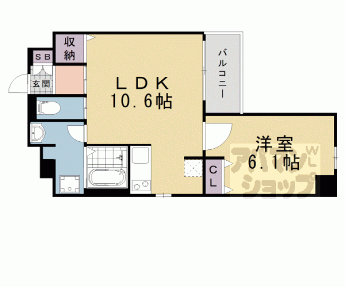 【サンクチュアリ御池御前】間取