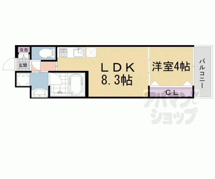 【べラジオ四条壬生】間取