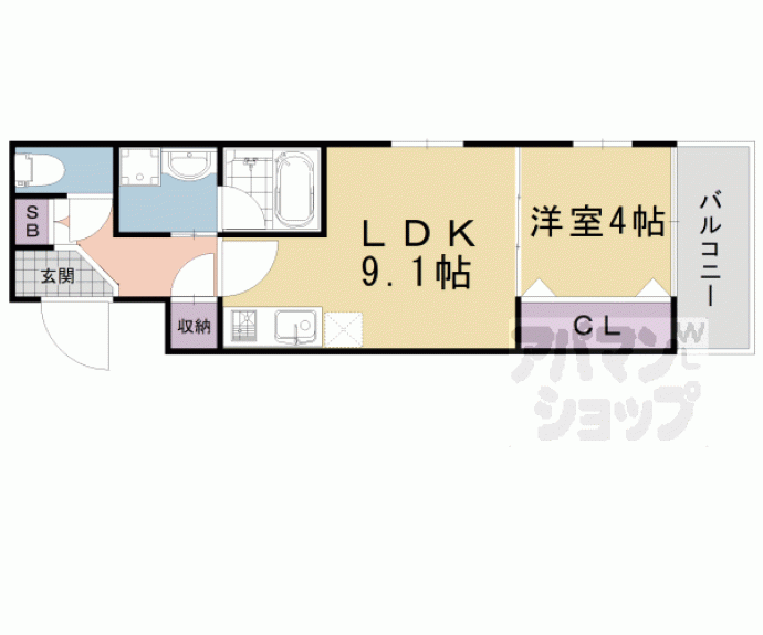 【べラジオ四条壬生】間取