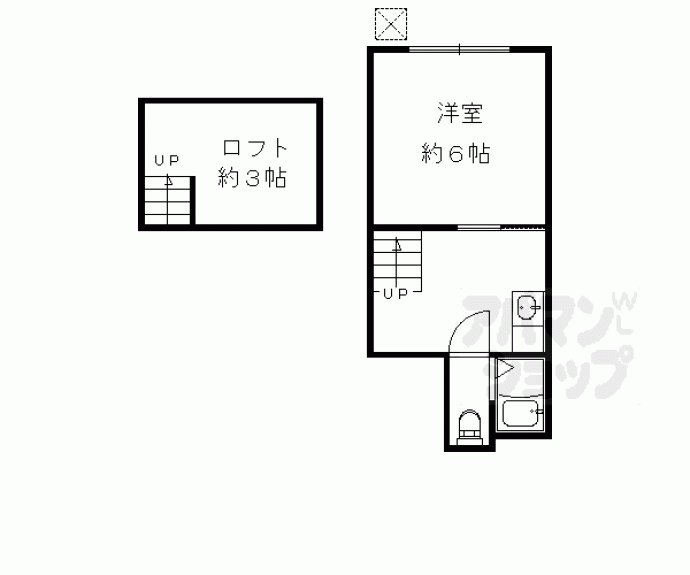 【アスターナ京の袋小路長屋】間取