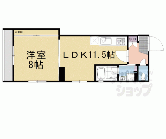 【ｓａｗａｒａｂｉ六角油小路】間取