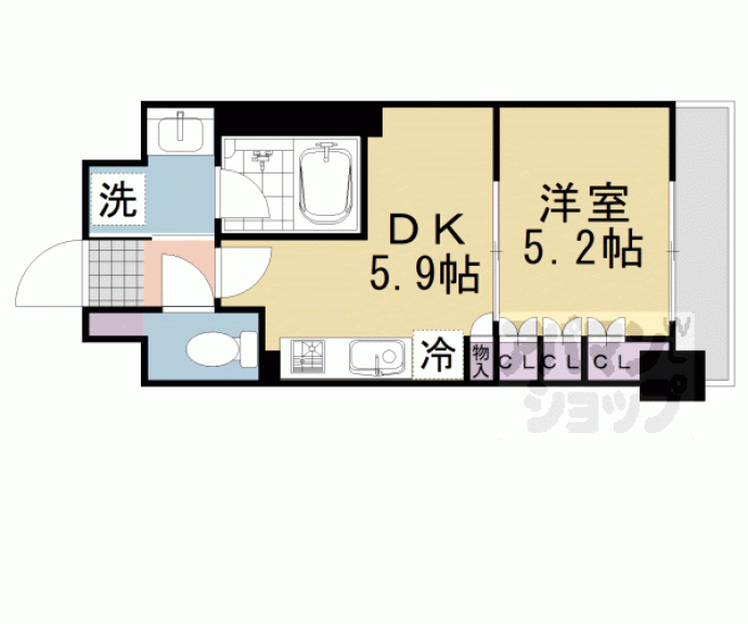 【ソルレヴェンテ堀川高辻】間取