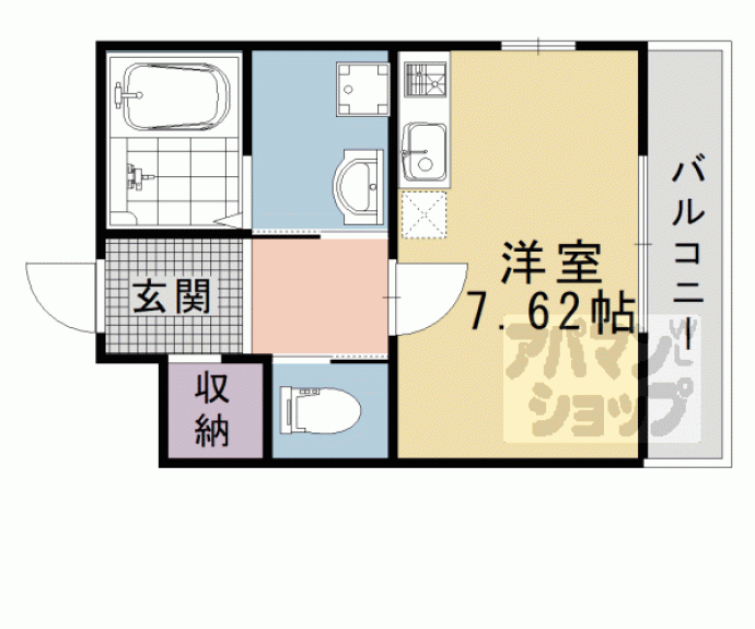 【西ノ京円町アパート】間取