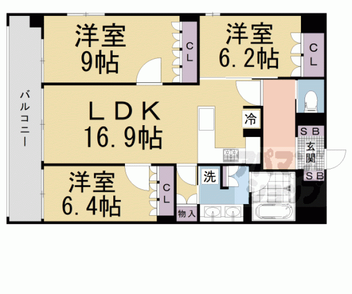 【リーガル京都二条城前】間取
