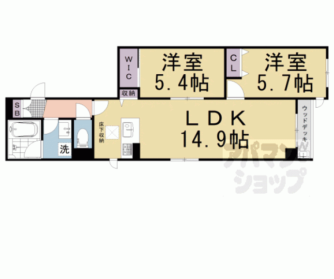 【シャーメゾン京都六角大宮】間取