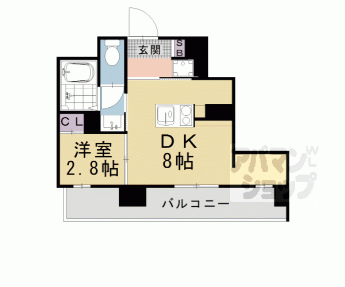 【ブーブーヴィラ二条】間取