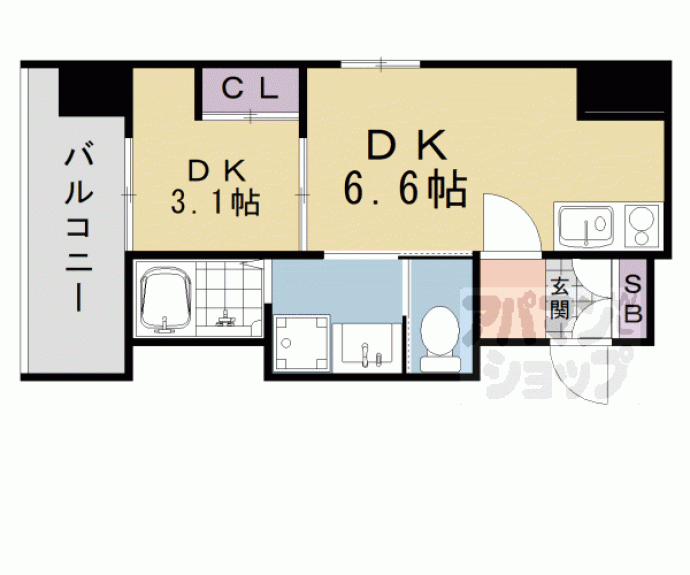 【ブーブーヴィラ二条】間取