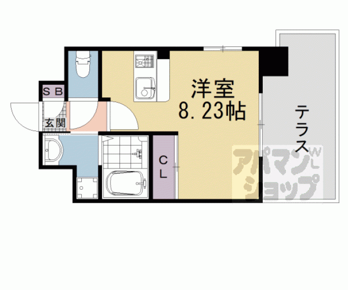【ＴＨＥ　ＧＡＲＮＥＴ　ＳＵＩＴＥ　ＲＥＳＩＤＥＮＣＥ　西七条】間取