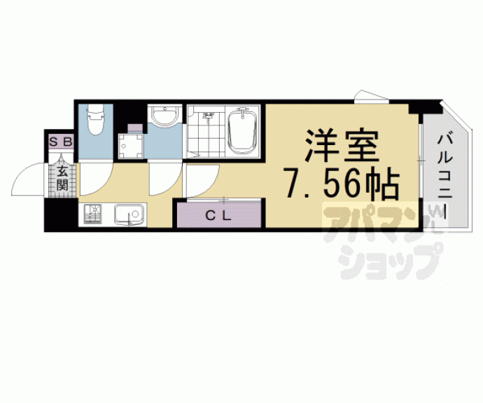 【ＴＨＥ　ＧＡＲＮＥＴ　ＳＵＩＴＥ　ＲＥＳＩＤＥＮＣＥ　西七条】間取