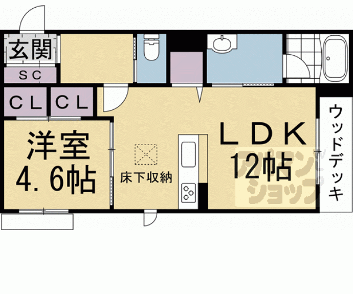 【シャーメゾン西朱雀】間取