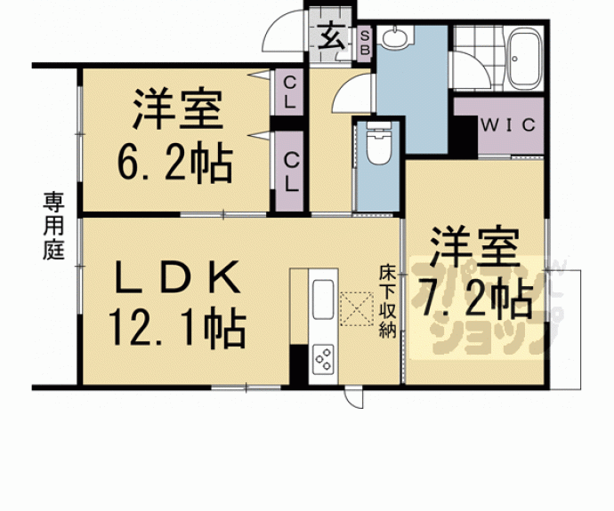 【ブルージュ京都二条】間取