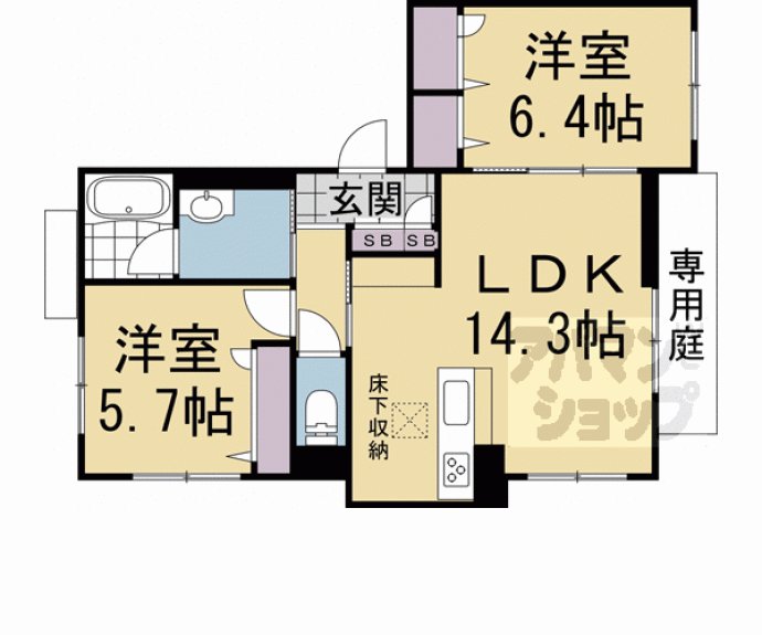 【シャーメゾン北小路】間取