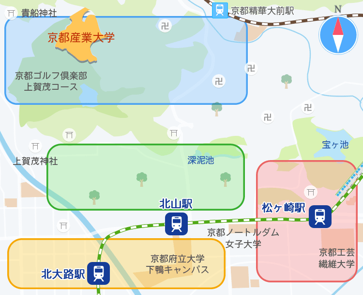 京都産業大学の周辺地図