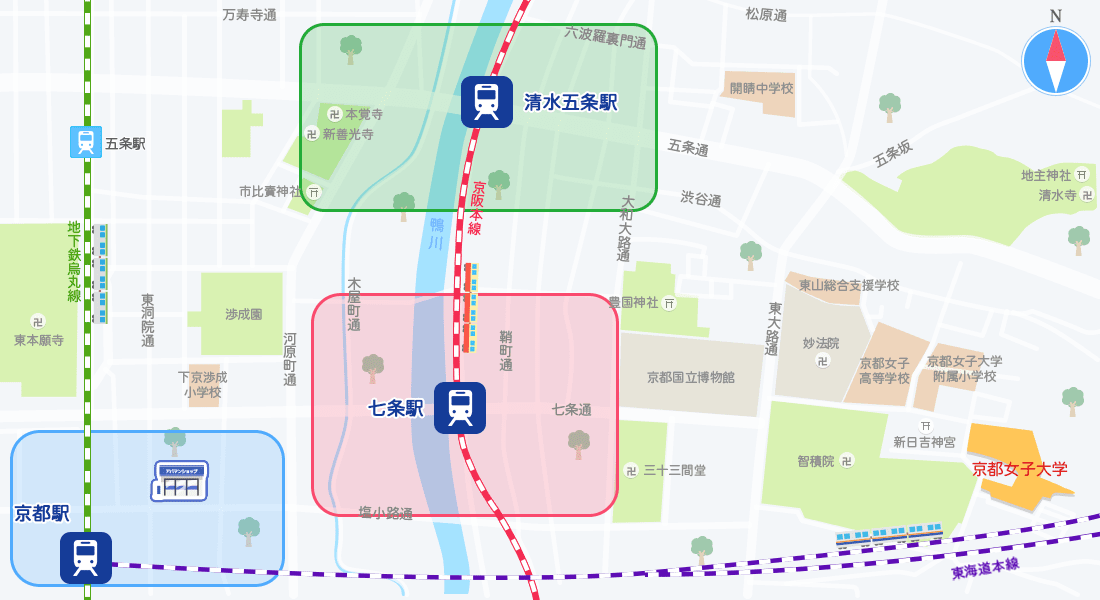 京都女子大学の周辺地図