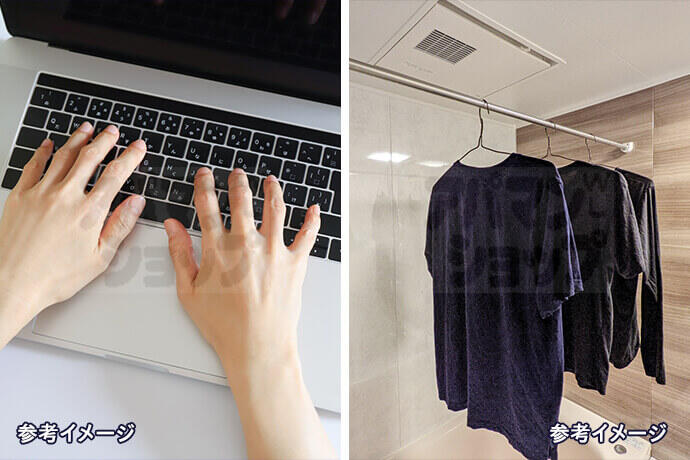 浴室乾燥機にインターネット無料。新築ならではの充実設備